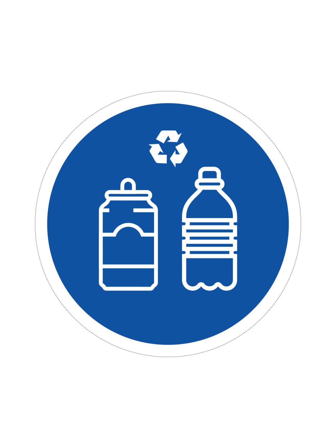  EURO - Label - Cans &amp; Bottles - Blue-White