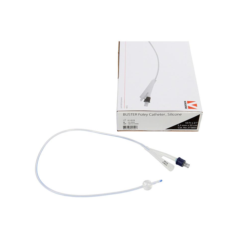 Foley Silicone Catheter, 3.3mm x 55cm, 10FG x 22"