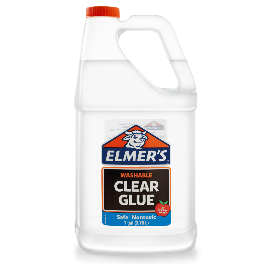 Elmer's Liquid School Glue, Clear, Washable, Great for Making Slime, 1 Gallon