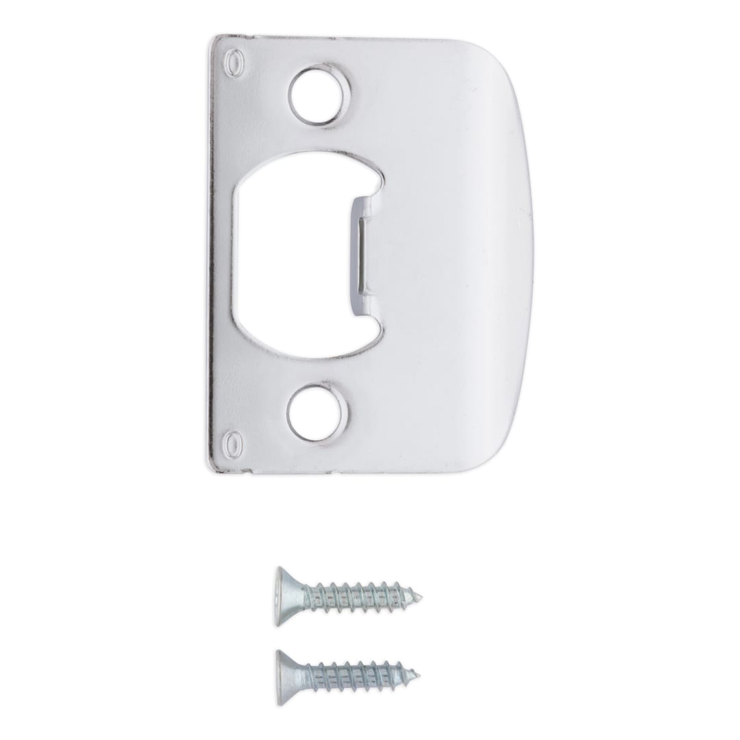 Square Corner Full Lip UL Listed Strike for Knob/Lever in Polished Chrome or Satin Chrome Finish