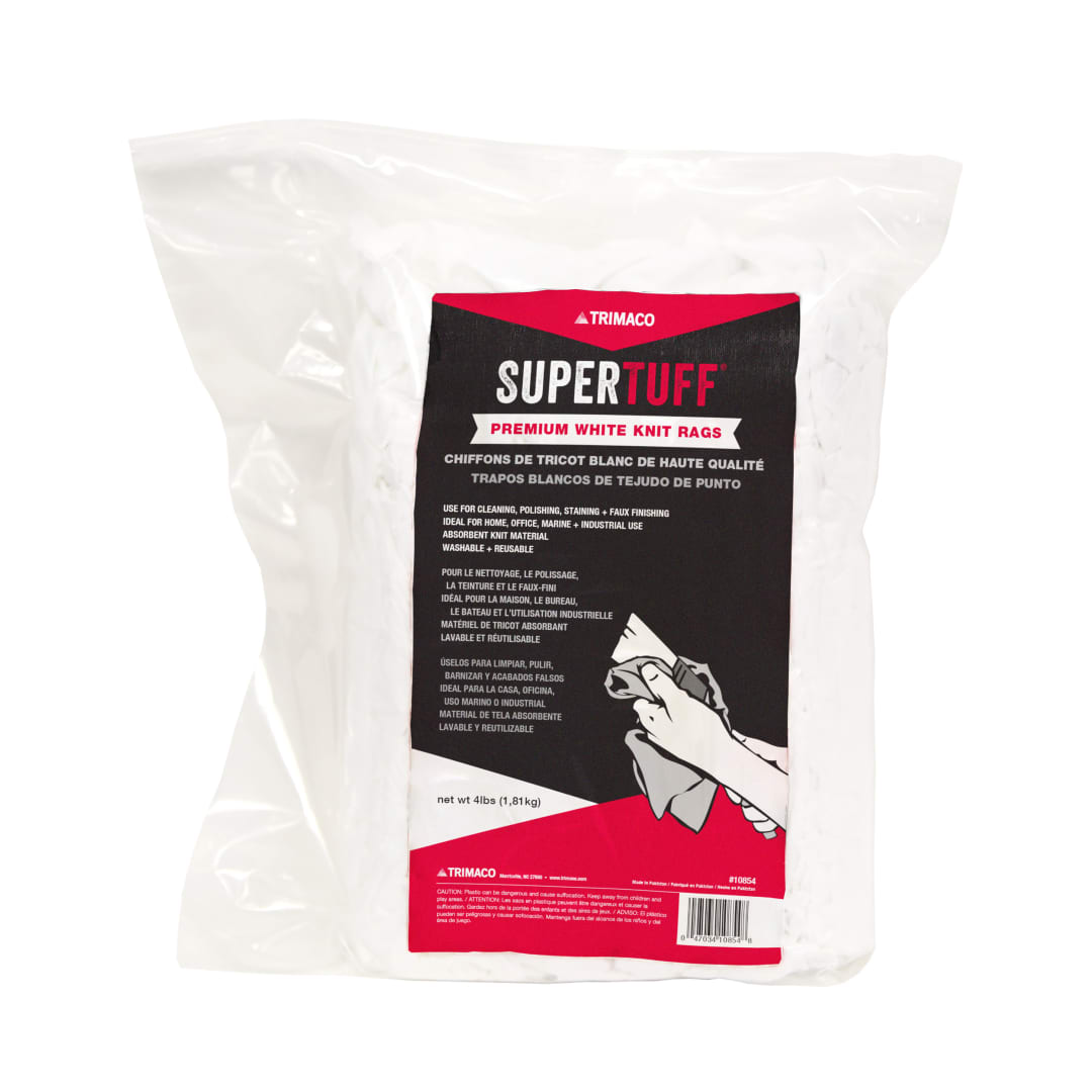 Premium Knit Painter's Rags, White, 4lb mini-bale