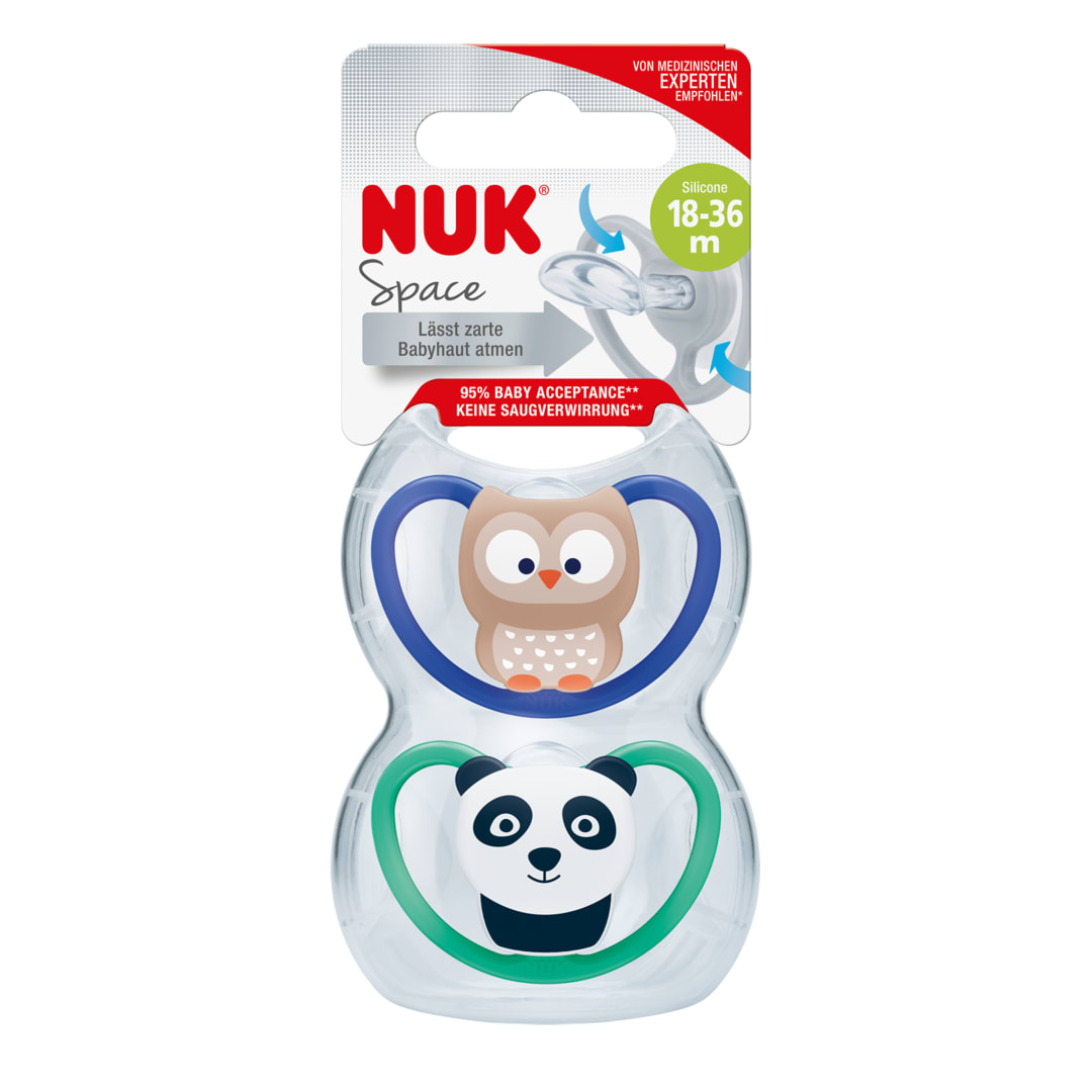 NUK SPACE SOOTHER 18-36M SIL 2/BOX