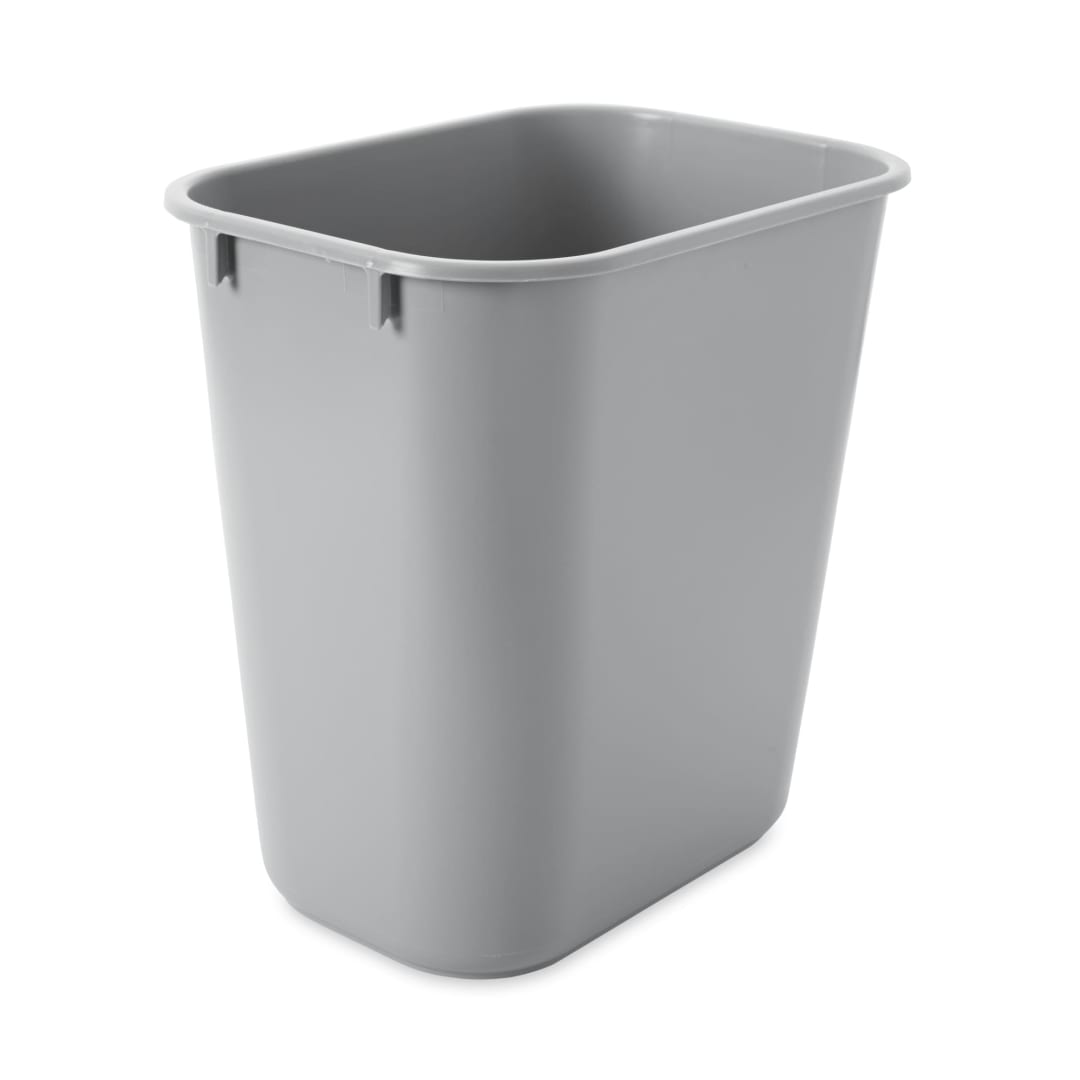 Wastebasket Small 13 Qt, Gray