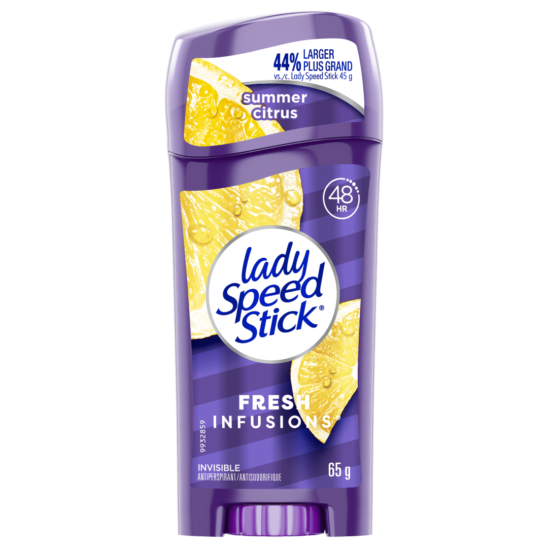 Lady Speed Stick Antiperspirant Deodorant, Fresh Infusions, Summer Citrus, 65g