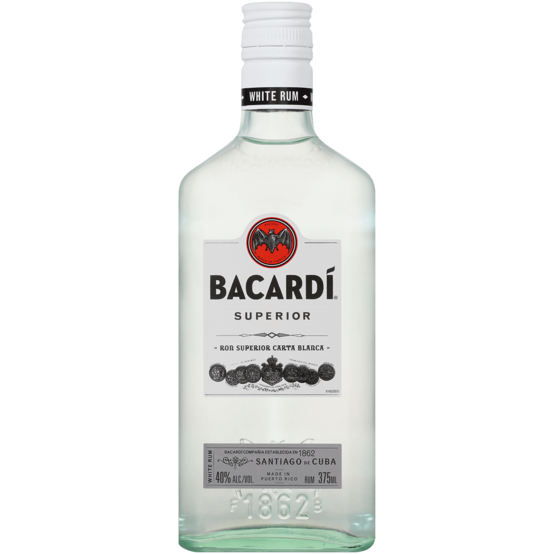 Bacardi Superior White Rum, Gluten Free 40% 375mL