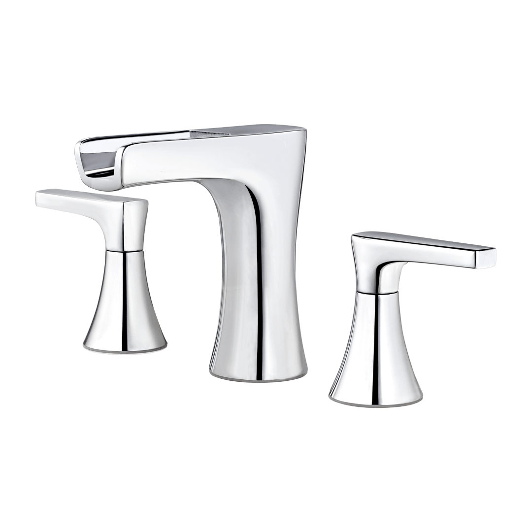 Kelen 2-Handle 8" Widespread Trough Bathroom Faucet in Polished Chrome