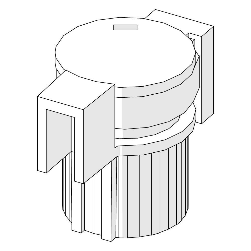 Pivot Top for 180 degree Pivot Assembly for 1/4" Thick Glass