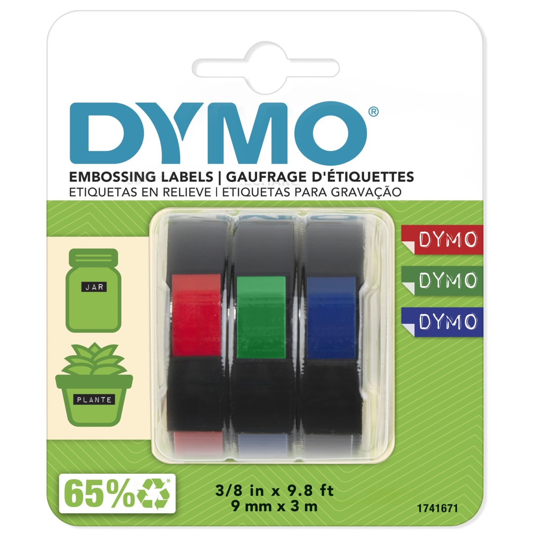 DY EMB 3/8" 3PK TAPE RD/BL/GR NA/LA/ANZ