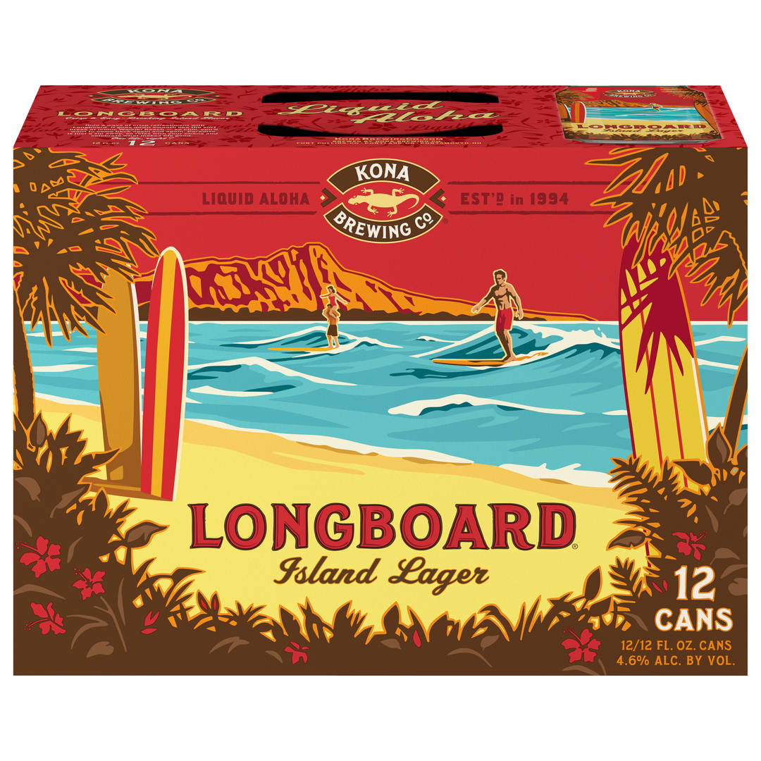 Kona Longboard Island Lager Beer 12 - 12 fl oz Cans