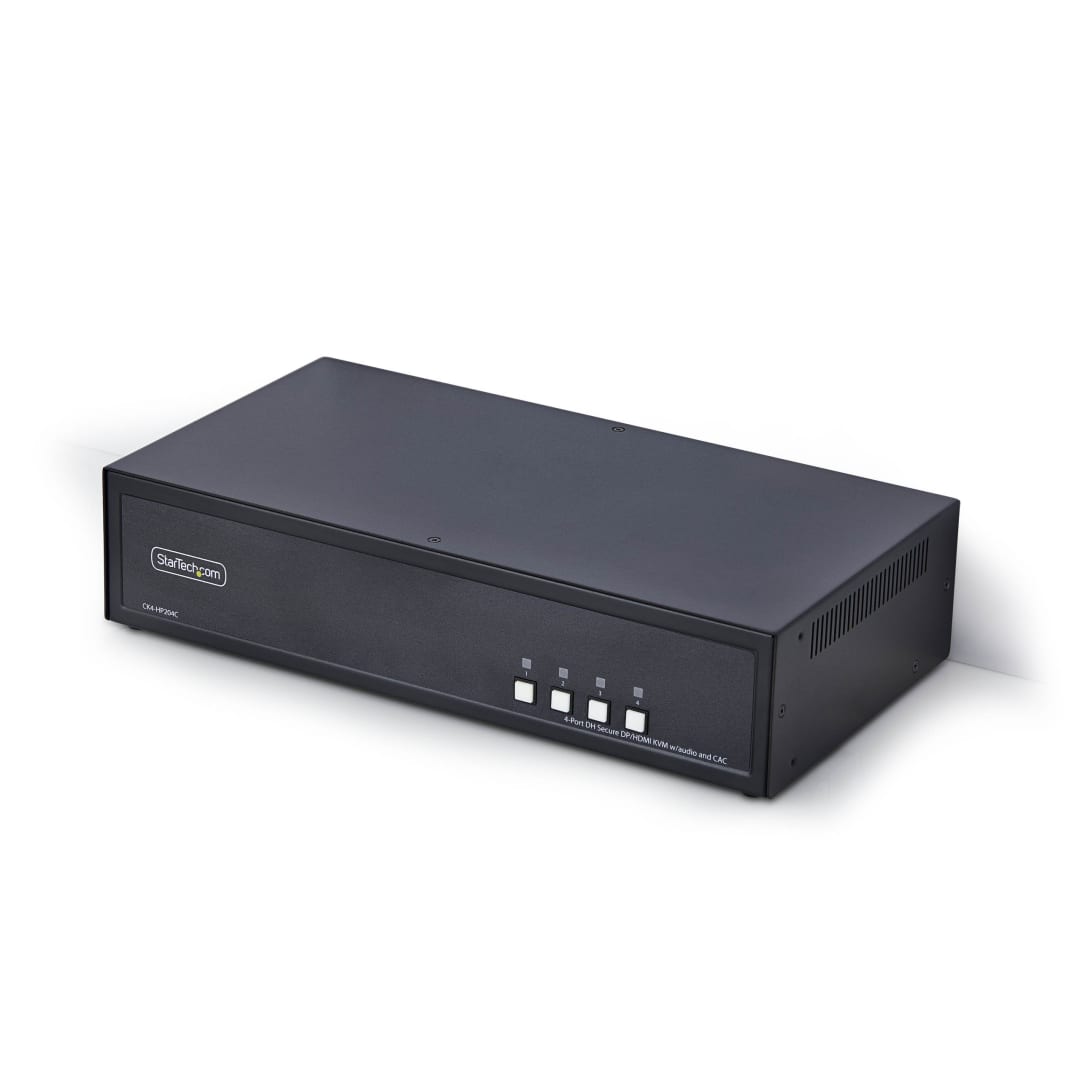 4-Port DH Secure DP/HDMI KVM w/audio and CAC