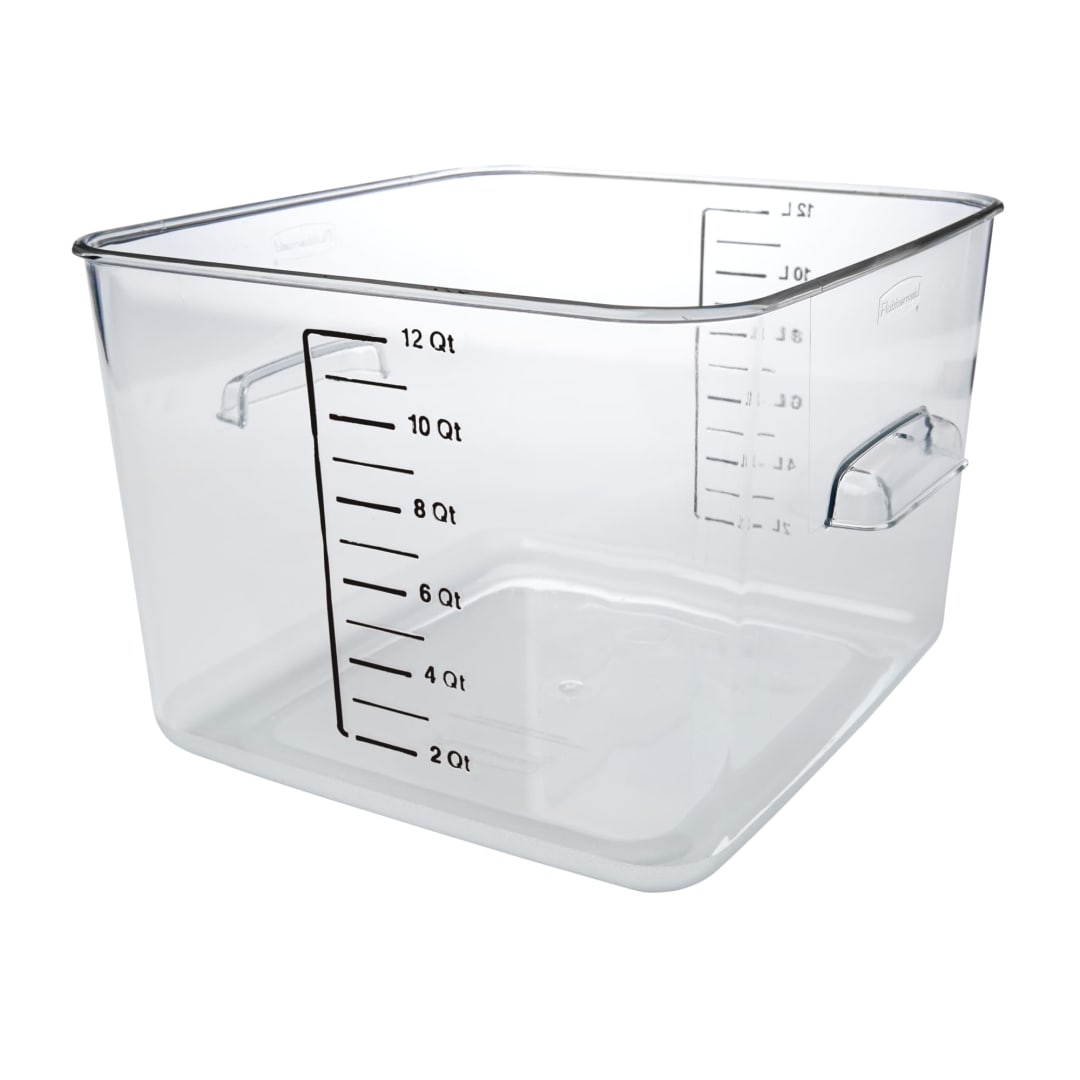 Square Storage Container 12 QT Clear