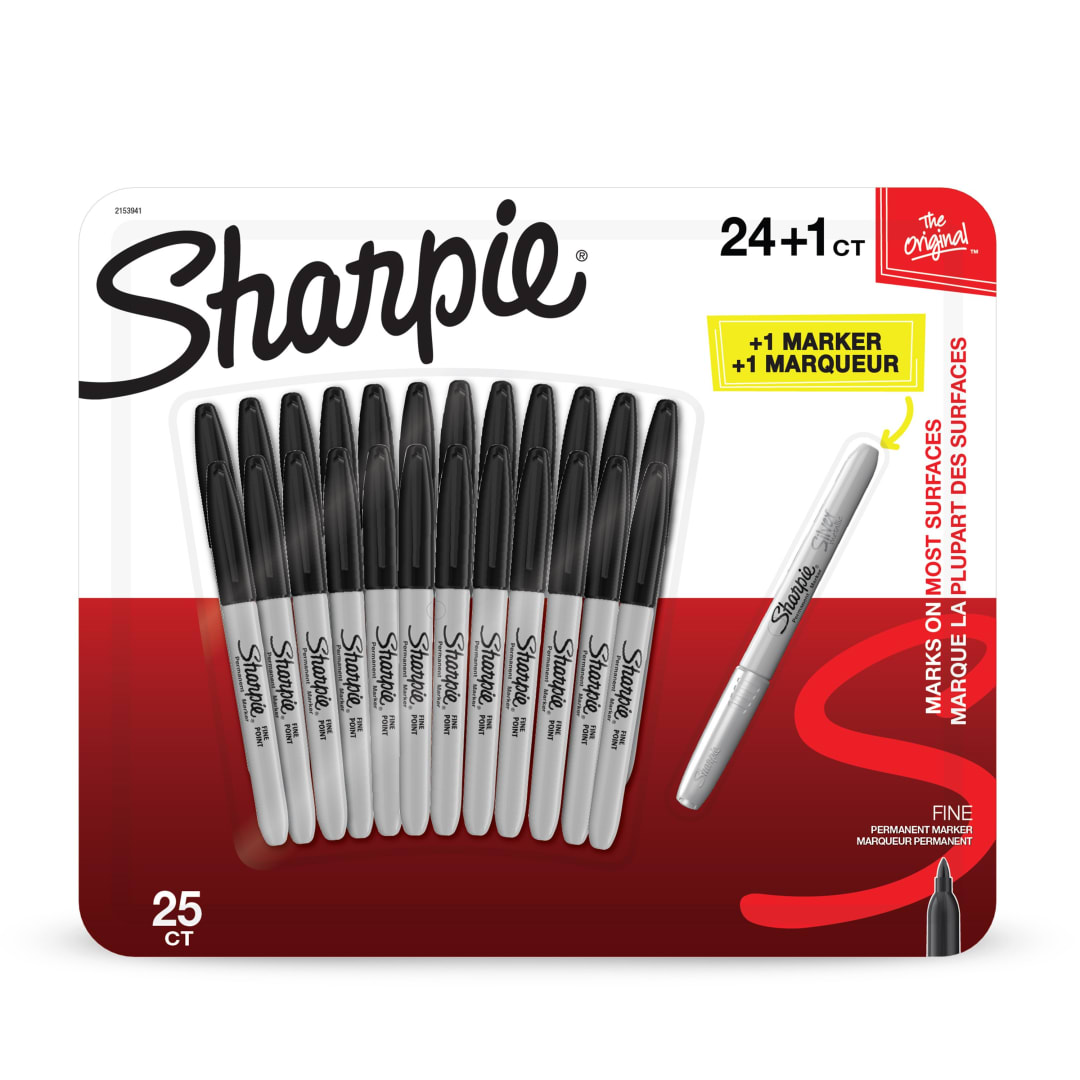 SHARPIE BLK 24CT+1 CNDA TRAY