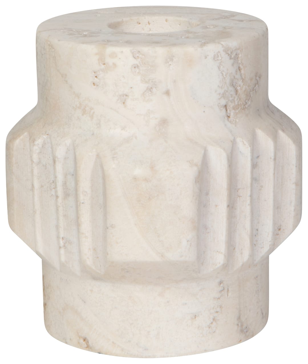 Altis Travertine Candle Holder Short