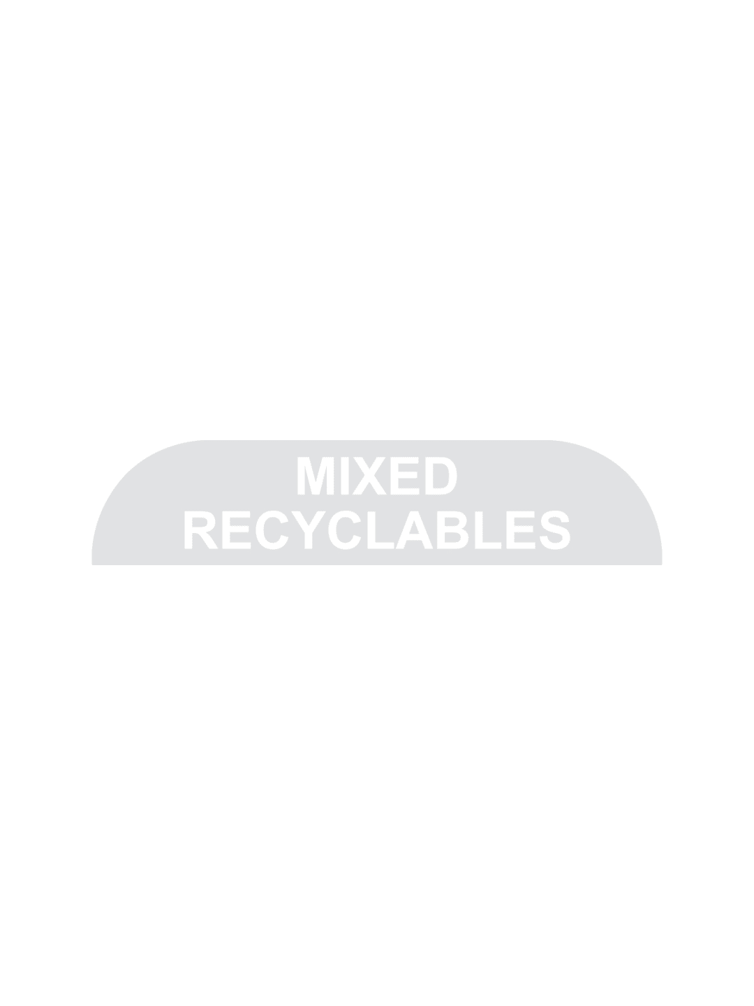 BILLI BOX - Label - Mixed Recyclables - Clear-White