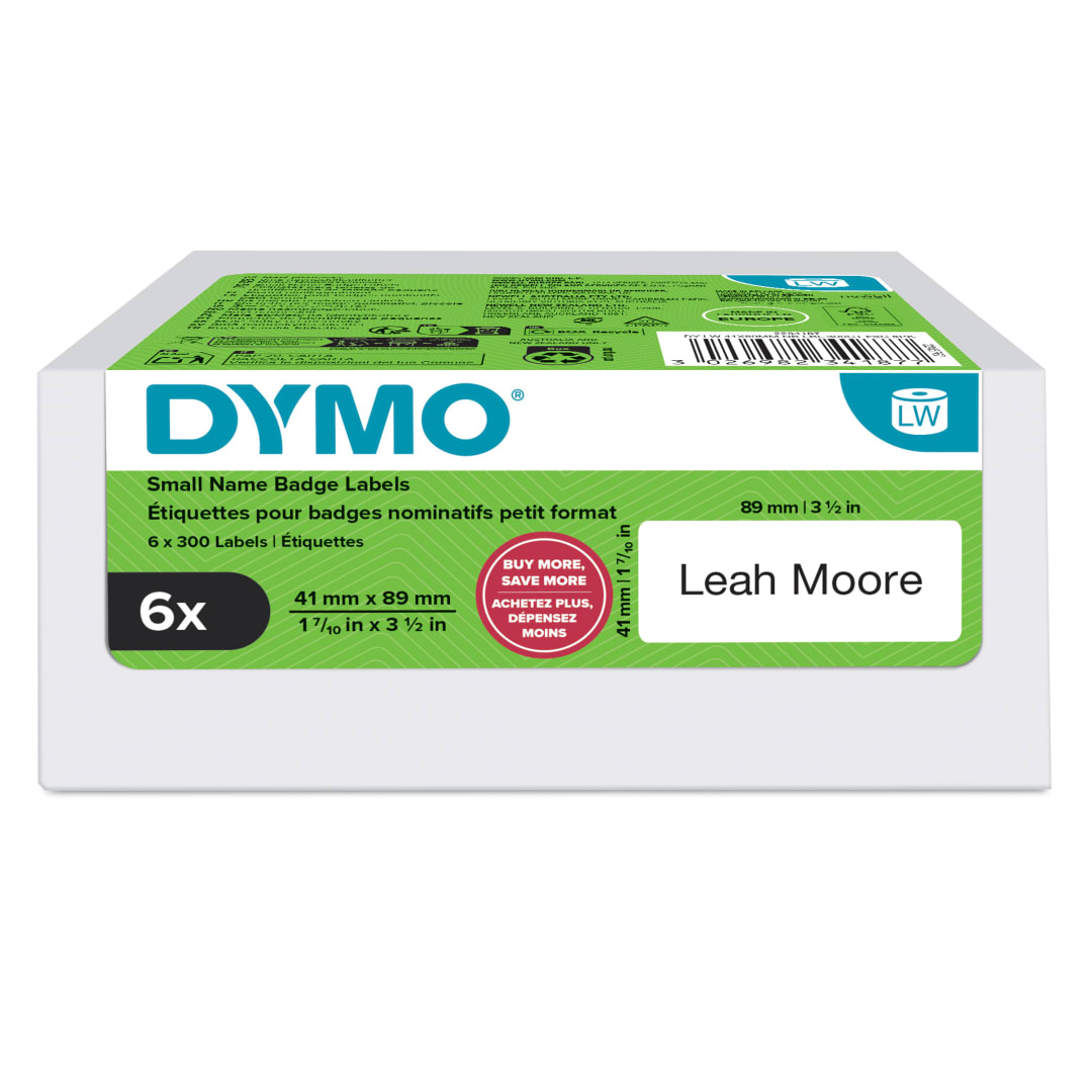 DY LW 41X89MM NB LBL 300CT FSC 6PK