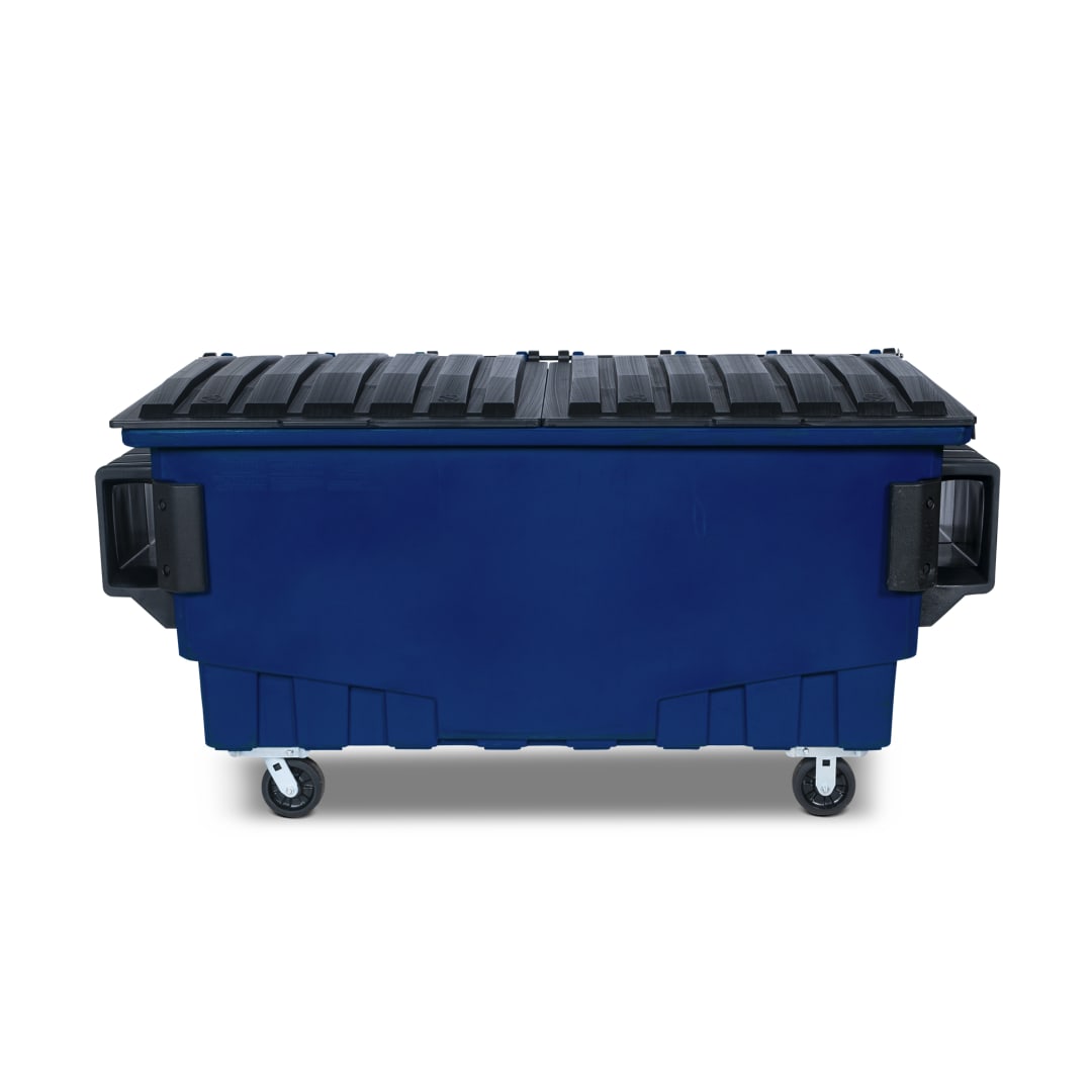 1 Cubic Yard 750 lbs. Capacity Front Load Container - Waste Blue