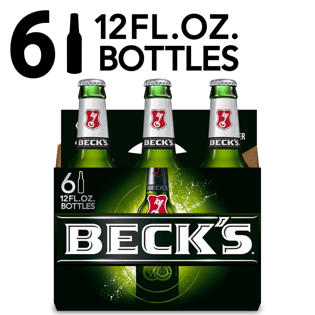 Beck's Beer Bottle 6 - 12 oz Bottles