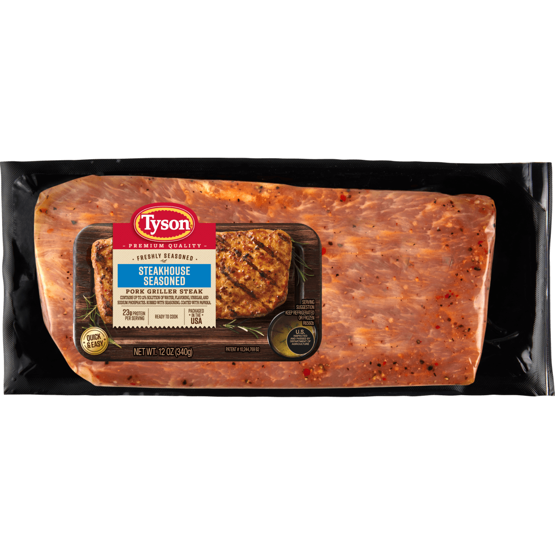 Tyson® Pork Griller Steak, Steakhouse Marinade