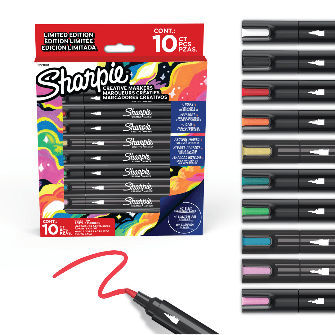 SHARPIE CREATIVE MARKER 10CT HLDY 25