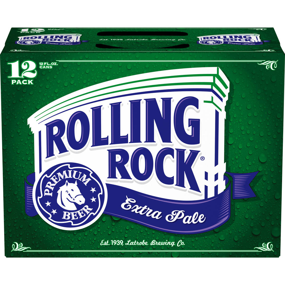 Rolling Rock Extra Pale Beer, 12 Pack 12 fl. oz. Cans, 4.6% ABV