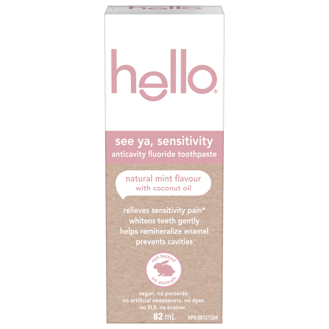 hello See Ya Sensitivity Sensitive Toothpaste, Natural Mint, 82 mL Tube