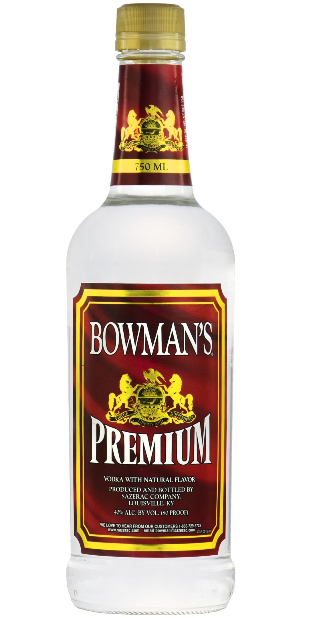 Bowman's Vodka 750ml 80 Proof