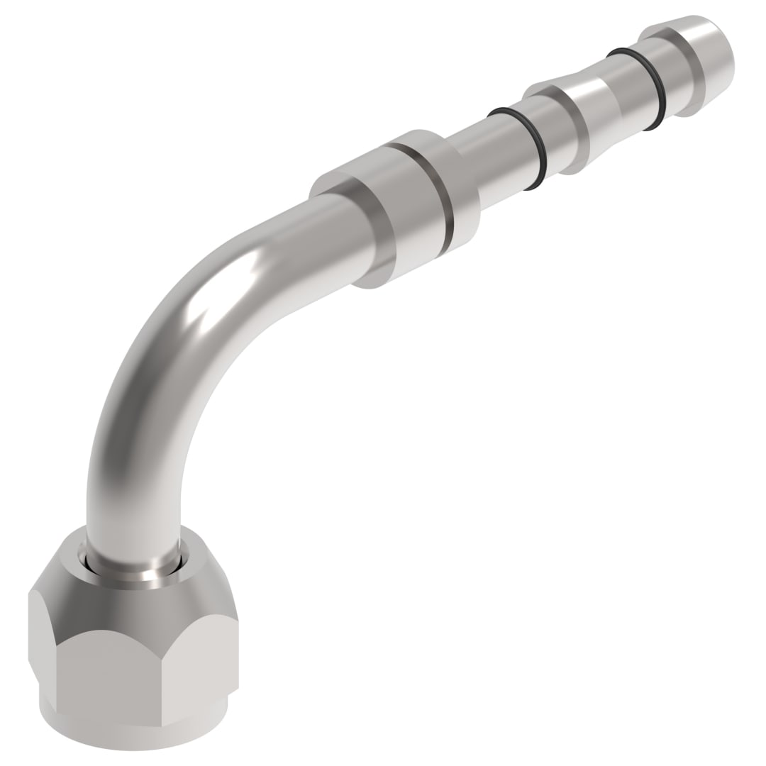Aeroquip Ez Clip Female O-Ring 90 Degree Long Pilot