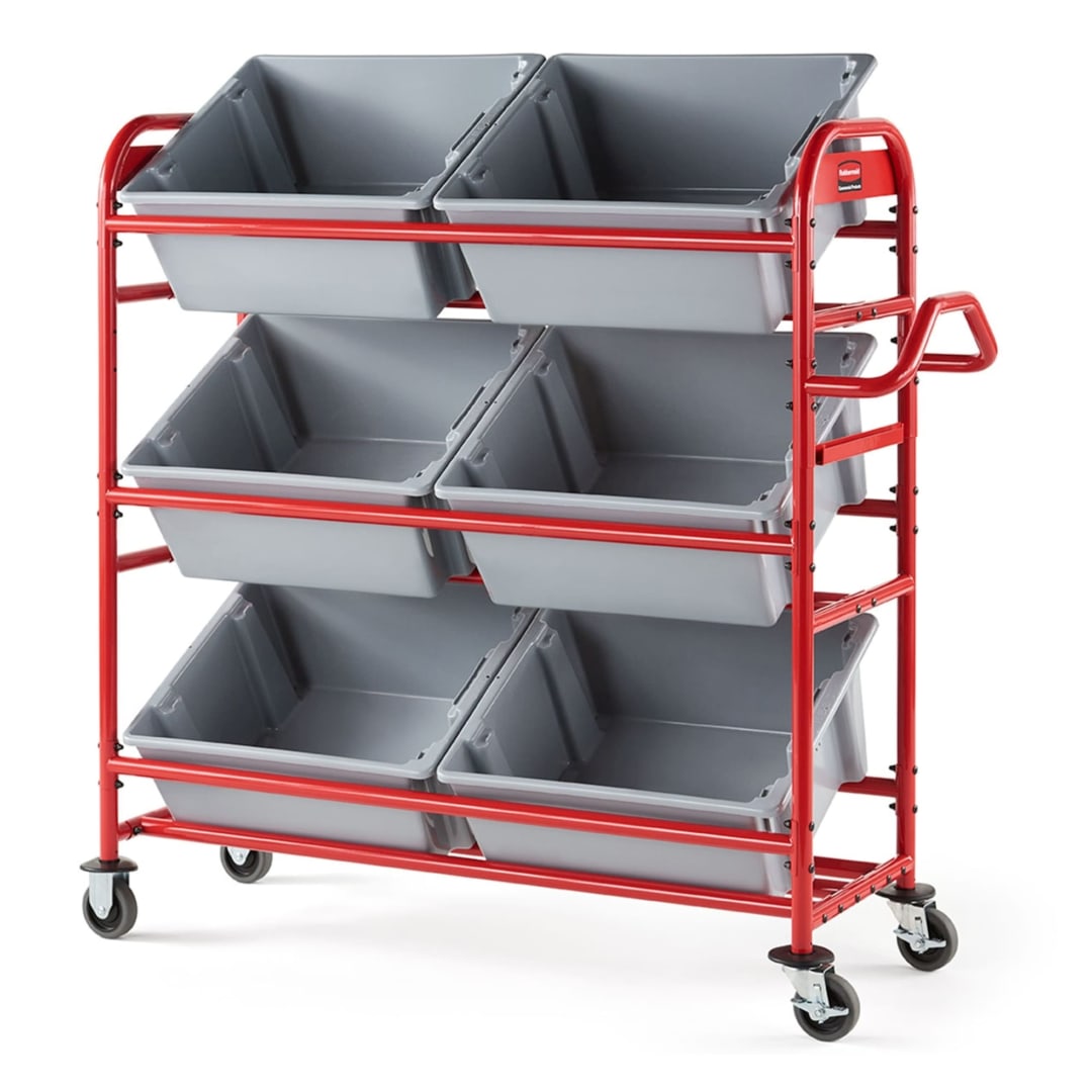 Rubbermaid Commercial Products Tote Picking Cart for Retail and Distribution Order Picking in Warehouses/Offices