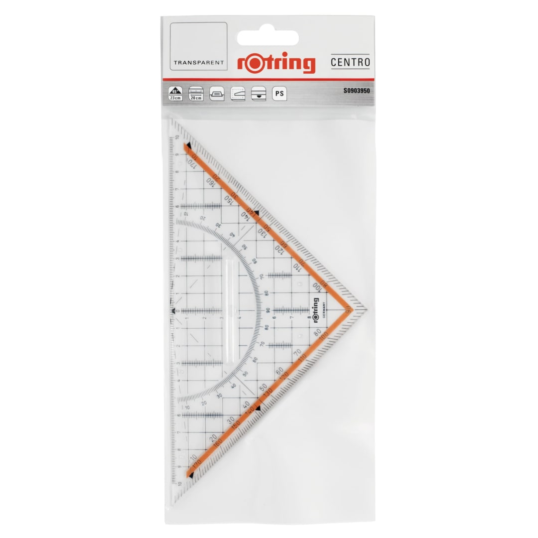 rOtring Centro Large Geometry Set Square with Handle 23cm