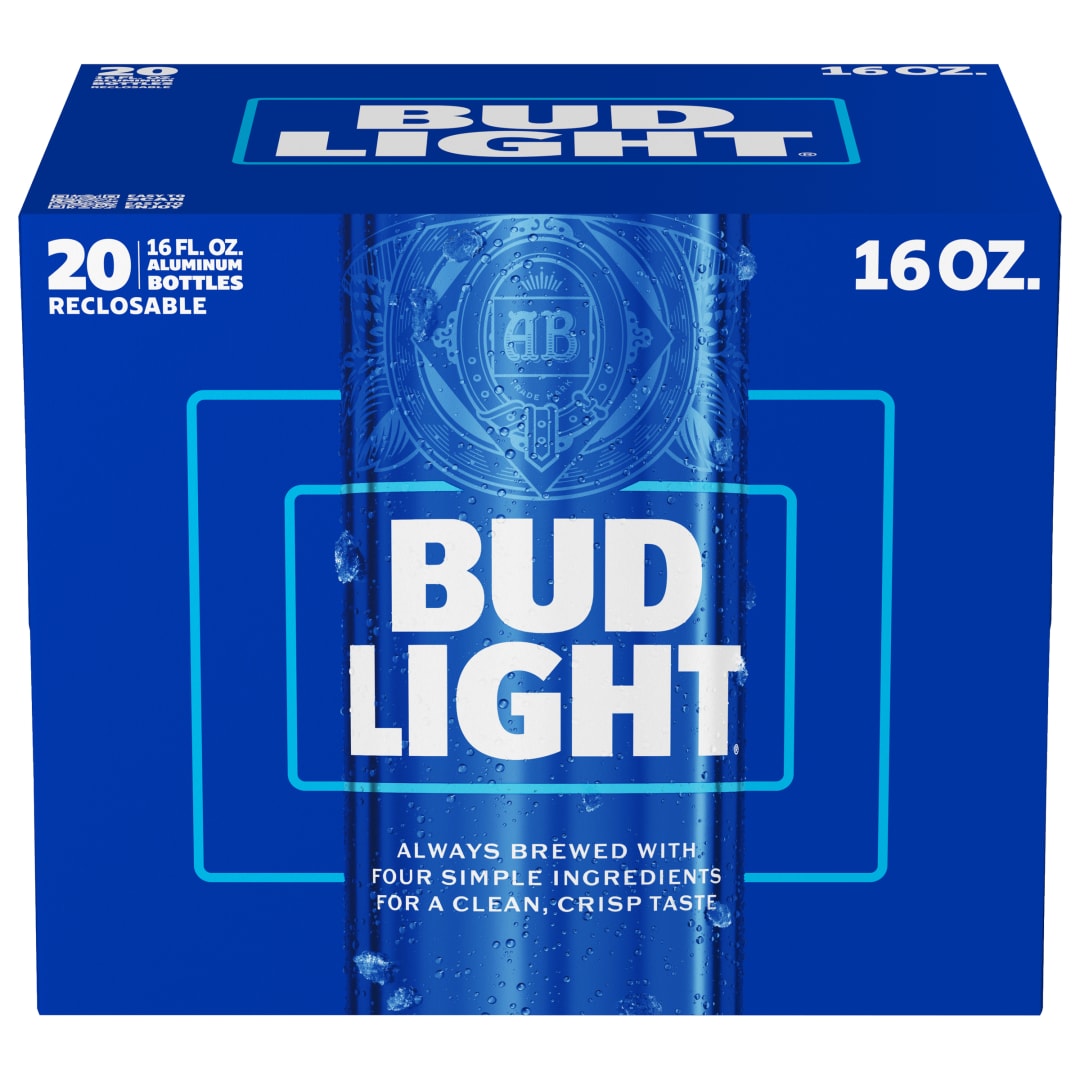 Bud Light Beer 20 - 16 fl oz Bottles