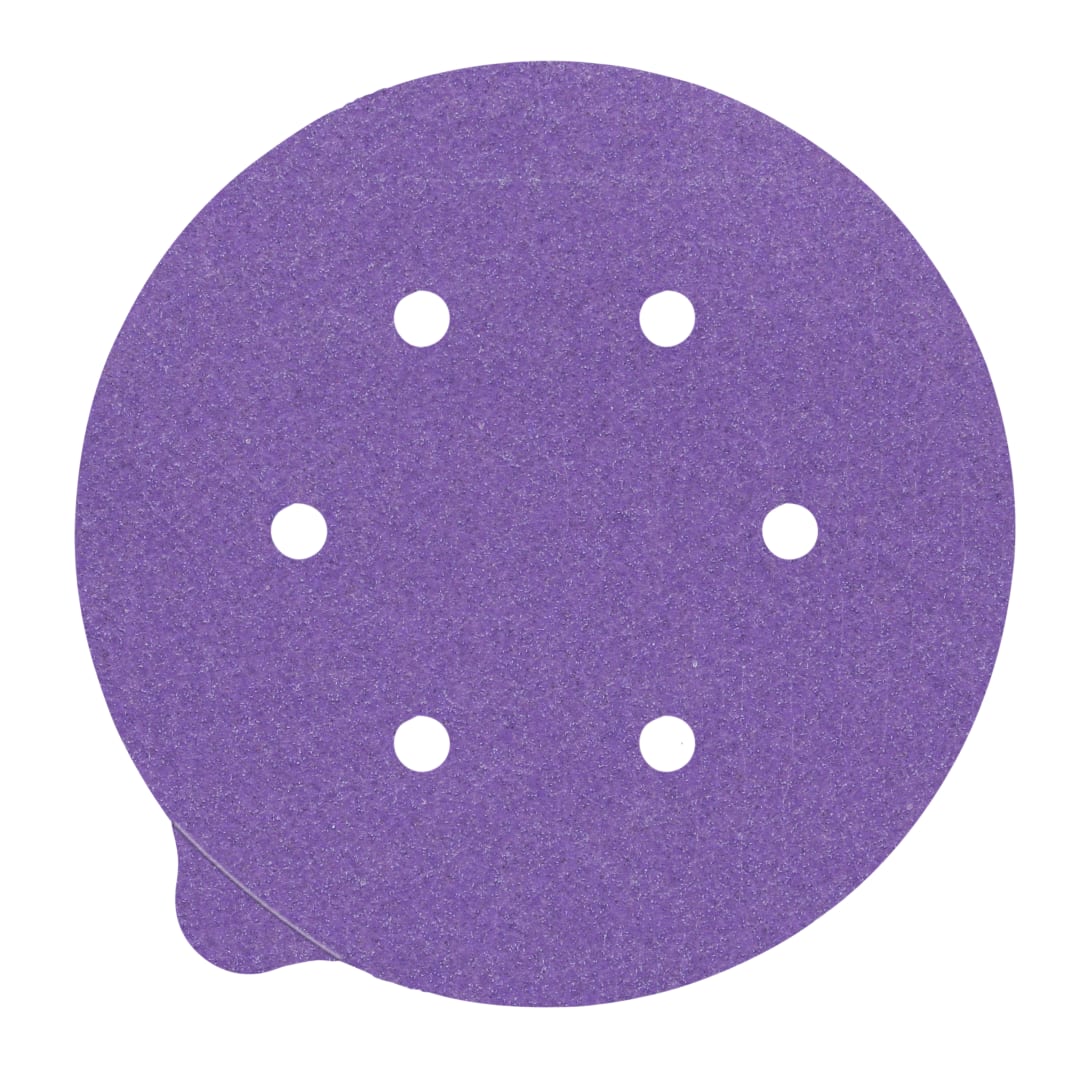 3M™ Cubitron™ II Stikit™ Paper D/F Disc 732U, 152 mm x NH 6 Holes, 150+ C-weight, Linered w/Tab, 50/Carton, 250 ea/Case