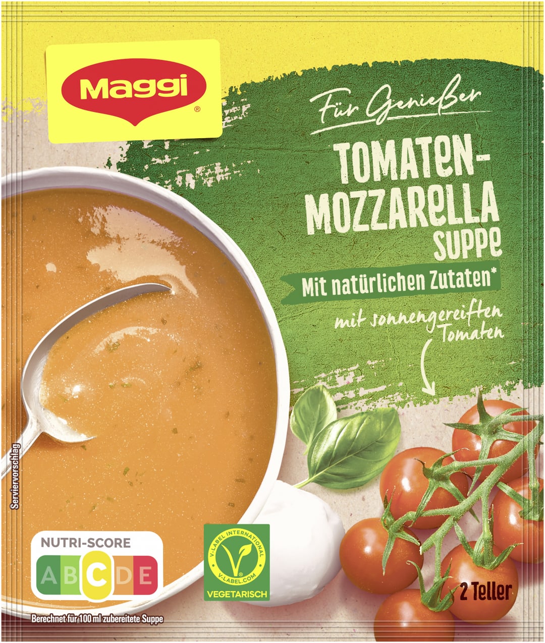 MAGGI FÜR GENIESSER Tomaten-Mozzarella Suppe, ergibt 500ml