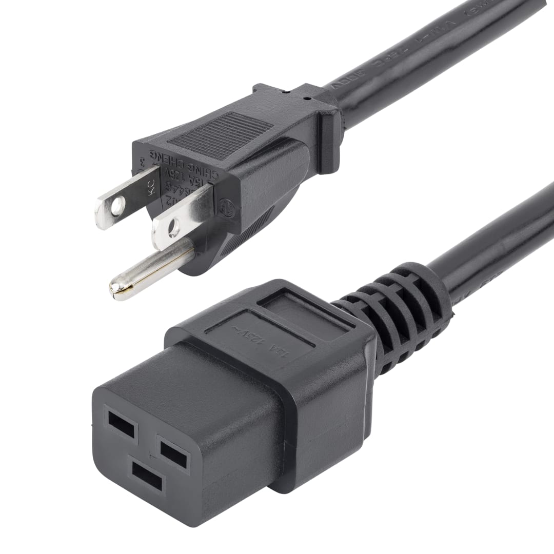 10ft 14AWG Computer Power Cord NEMA 5-15P to C19