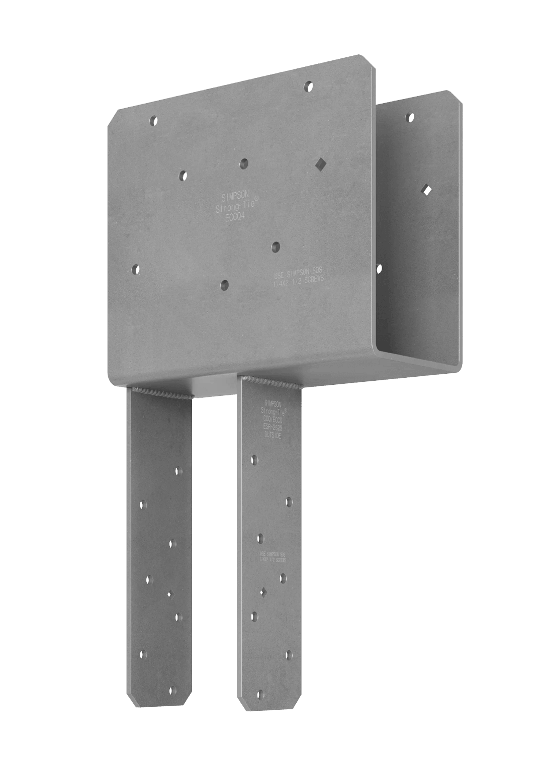 Simpson Strong-Tie ECCQ44SDS2.5-R ECCQ™ End Column Cap for 4x Beam, 4x Post, with Strong-Drive® SDS Screws