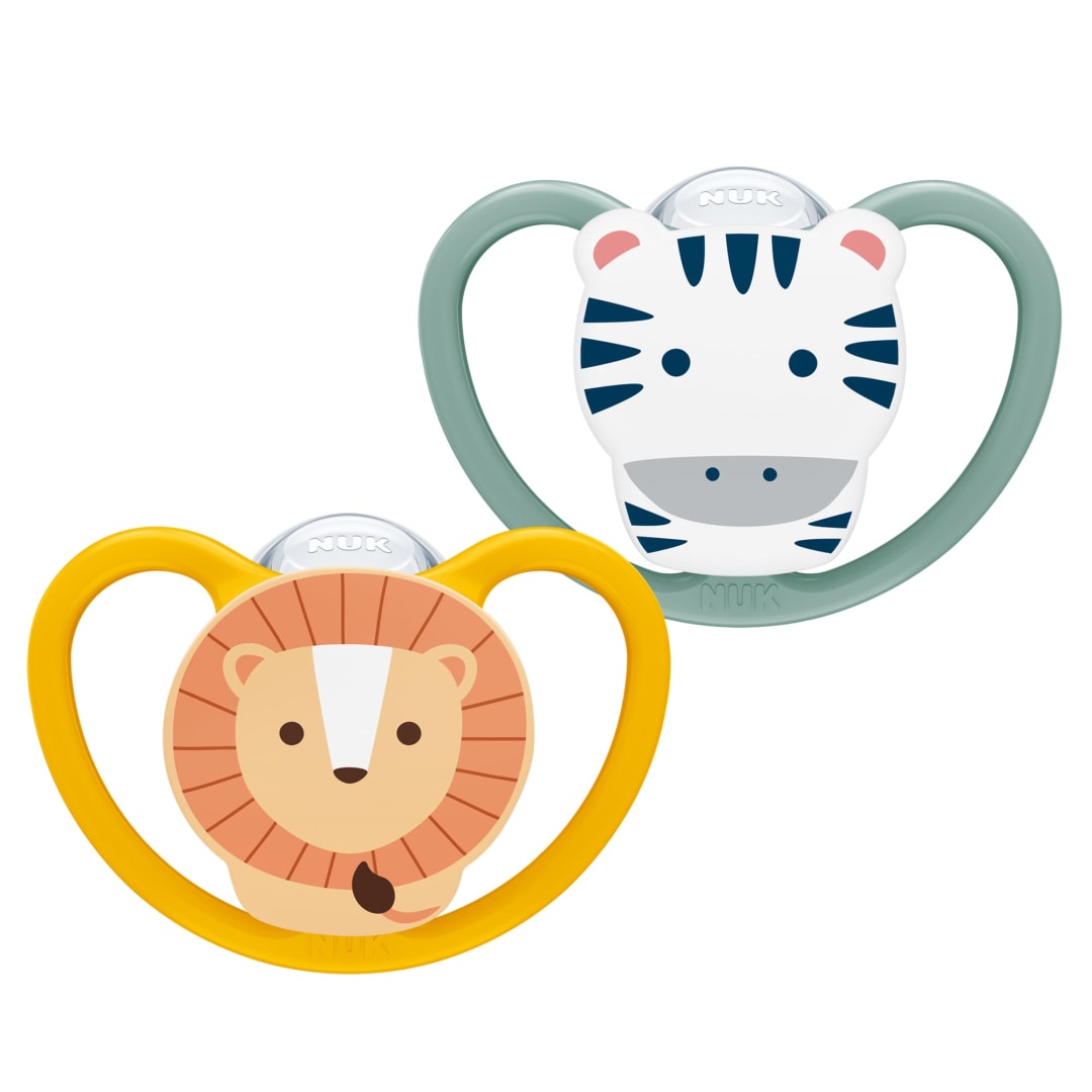 NUK PM PACI SI2 AIR 2PK CA ZEBRA/LION