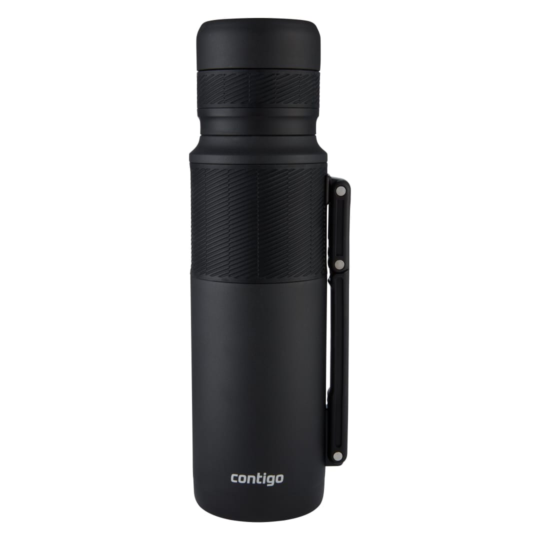 Contigo® Stainless Steel Vacuum-Insulated Thermal Bottle, Painted Black, 40 oz