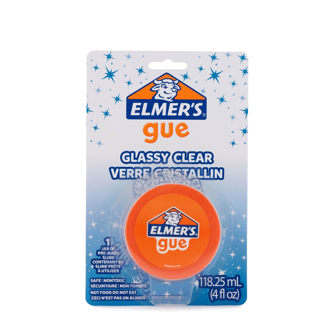 Elmer’s Glassy Clear Slime – 118 ml de slime premade transparente, ideal como base para decorar