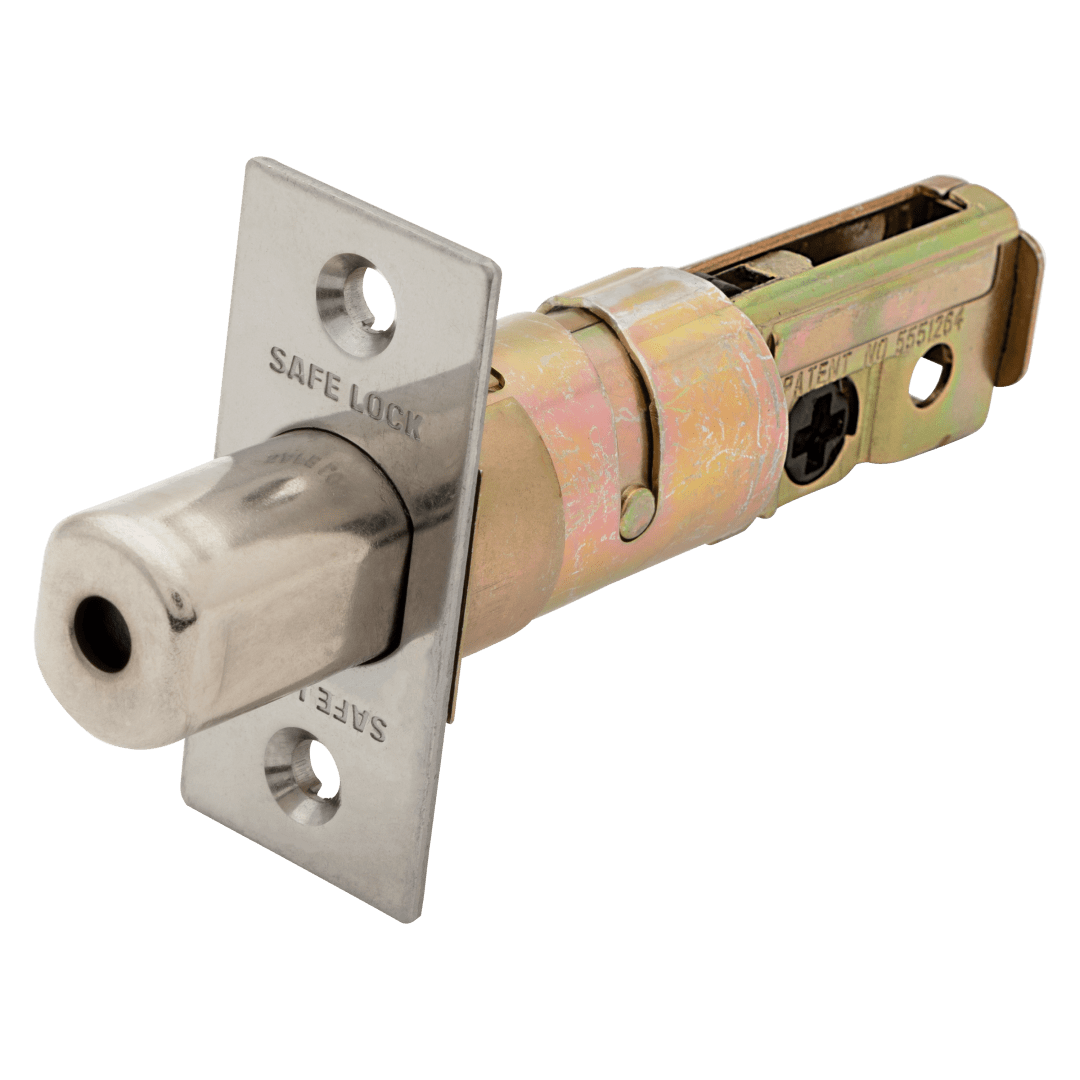Square Corner Adjustable Deadbolt Latch for Satin Chrome Finish