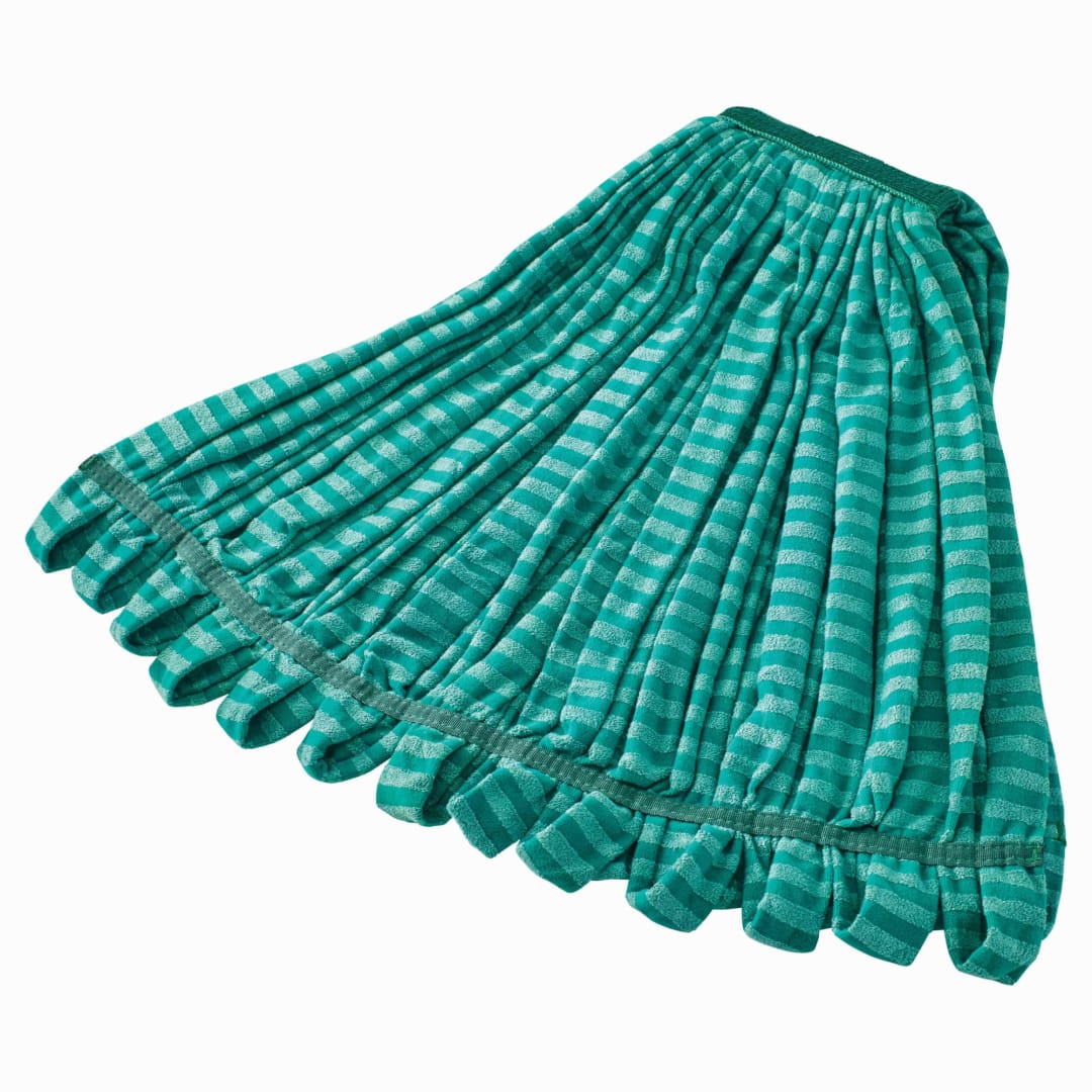 24 OZ Microfiber Tube Wet Mop, 1" Headband, Green