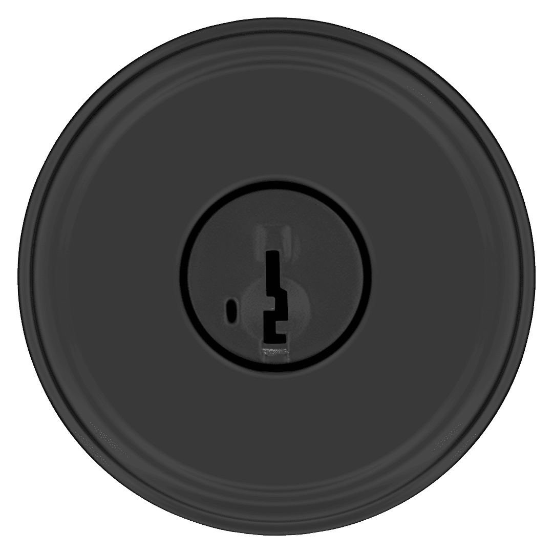 Maven Keyed Entry Knob w/ Round Rose featuring SmartKey Security™ in Matte Black