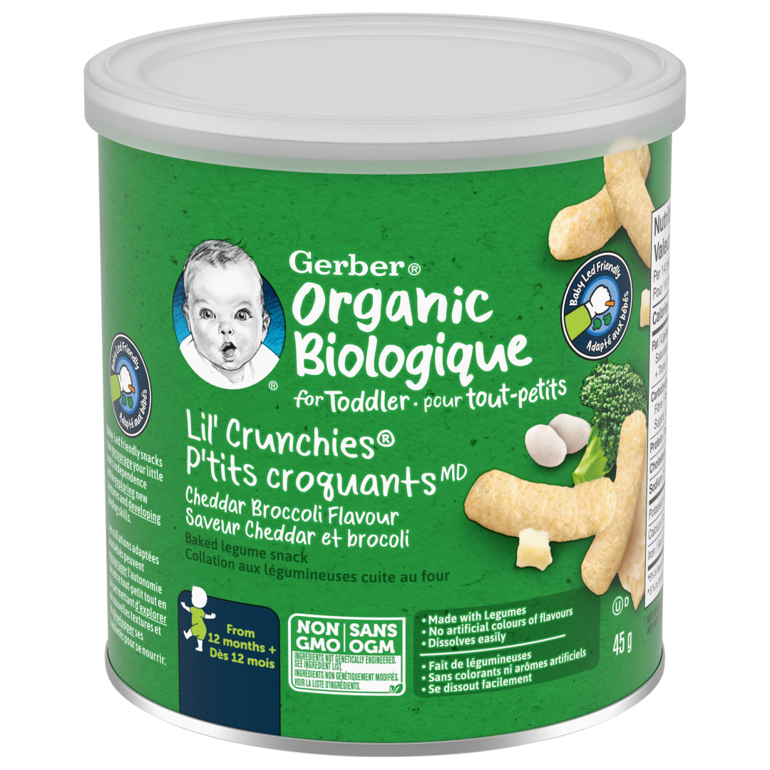 GERBER Orgnc LilCrunchies Broc 6x45g CA