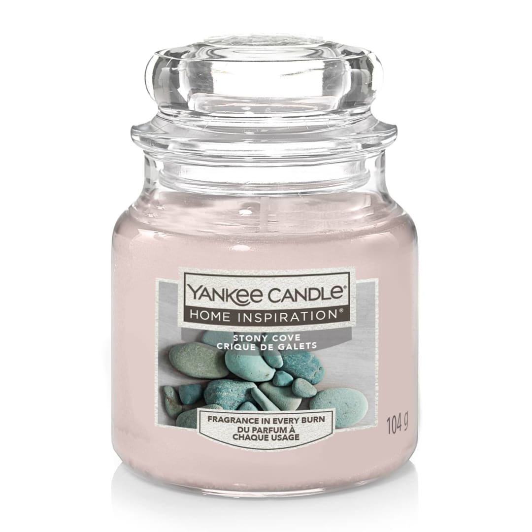 Yankee Candle® Home Inspiration Scented Candle | Stony Cove Small Jar Candle | Burn Time: Up to 30 Hours