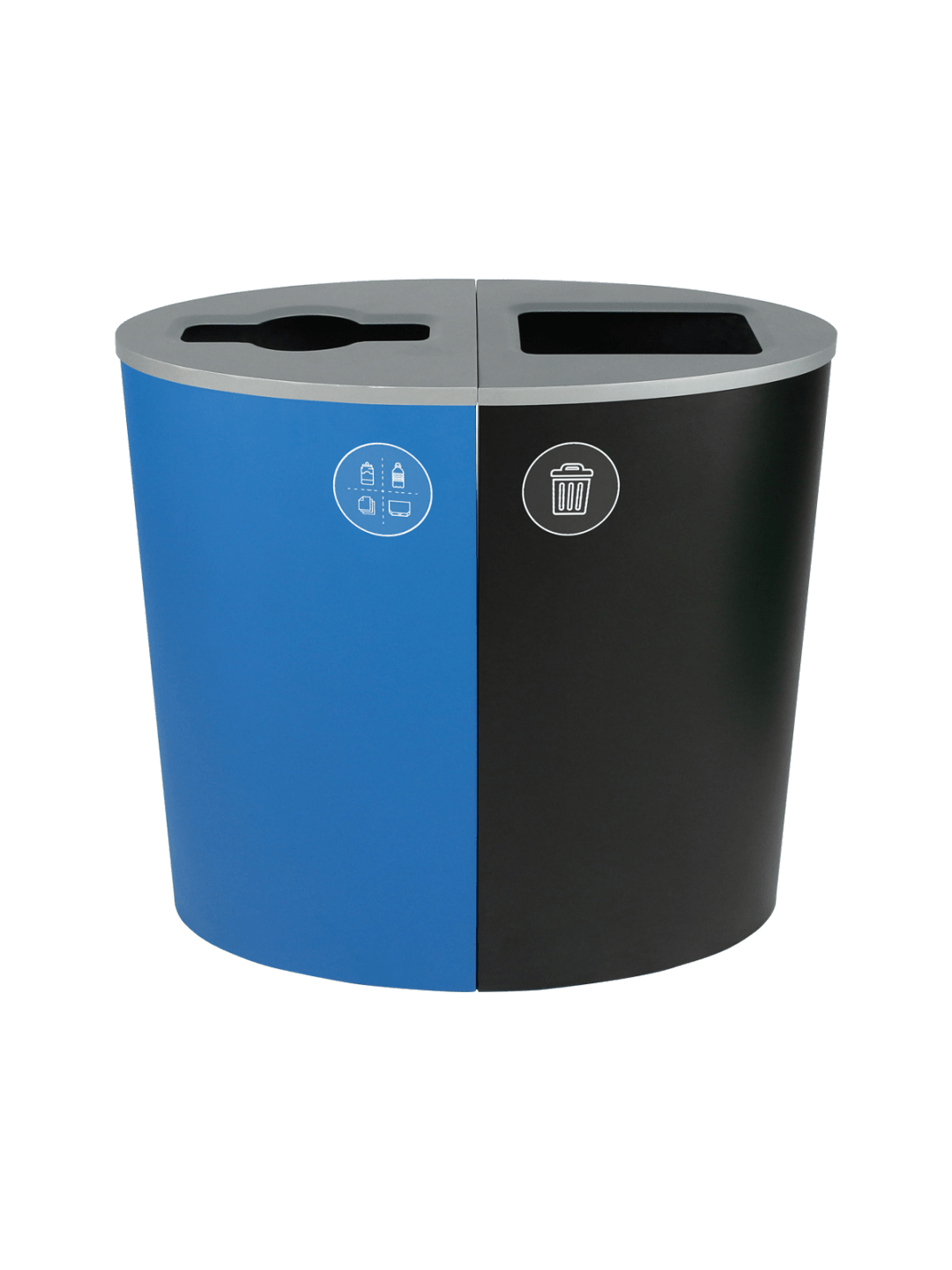  SPECTRUM - Double - Kit - Maryland Compliant - Mixed Recyclables-Waste - Mixed-Full - Blue-Black