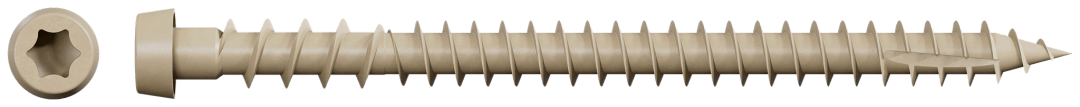 Simpson Strong-Tie DCU234STN02 Deck-Drive™ DCU COMPOSITE Screw (Collated) — #10 x 2-3/4 in. Quik Guard® Tan 02 (1000-Qty) (Pack of 100)