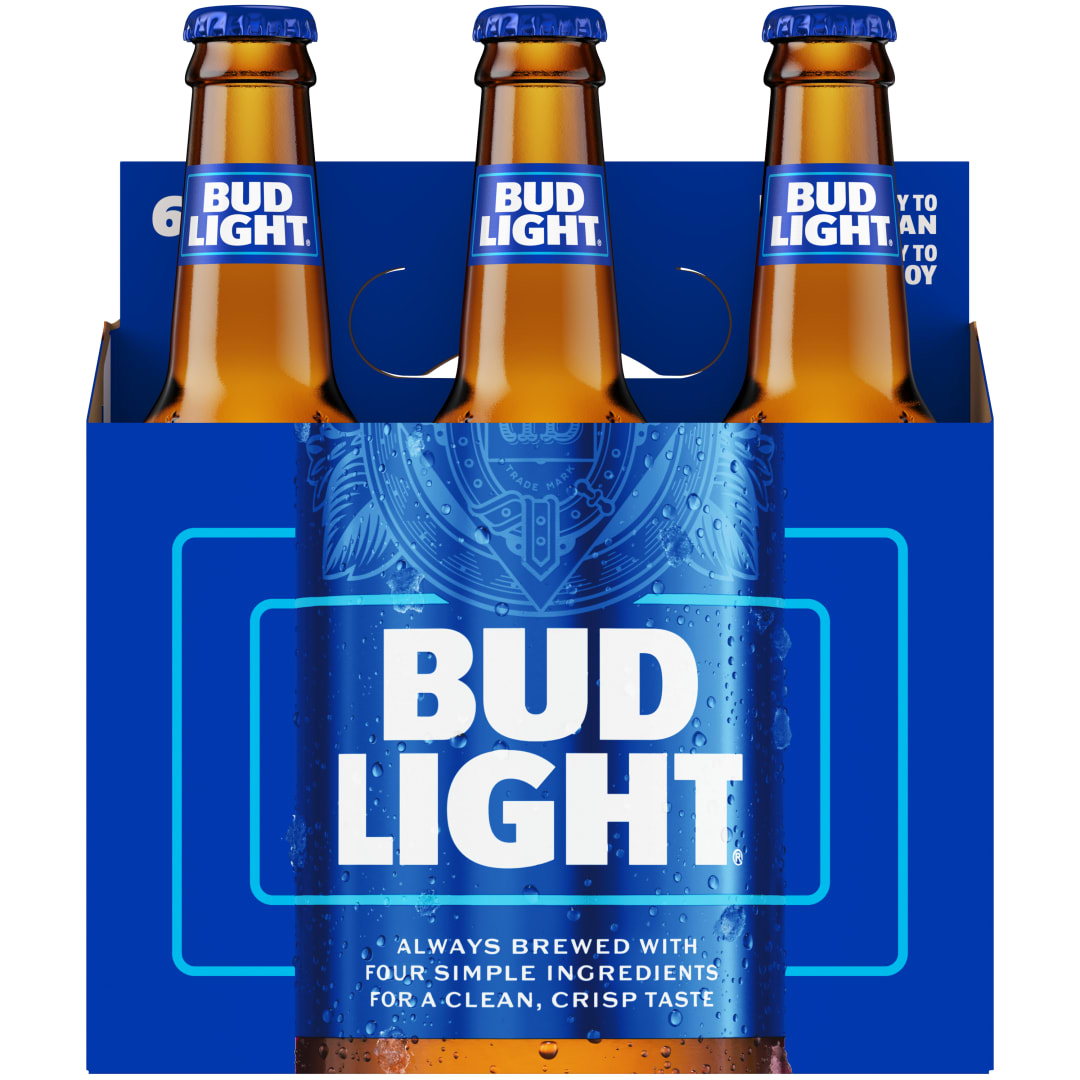 Bud Light American Lager Beer 6 Pack, 12 fl oz Bottles