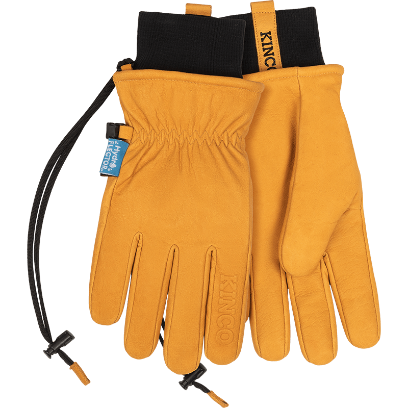 HydroFlector™ Wanoga™ Lined Water-Resistant Premium Grain Buffalo Ski Glove with Omni-Cuff™