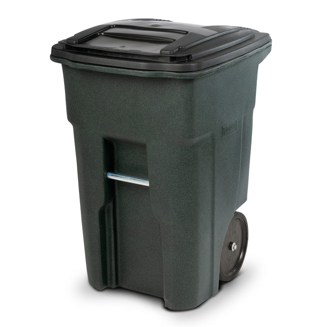 48 Gal. Trash Can with Smooth Wheels and Lid