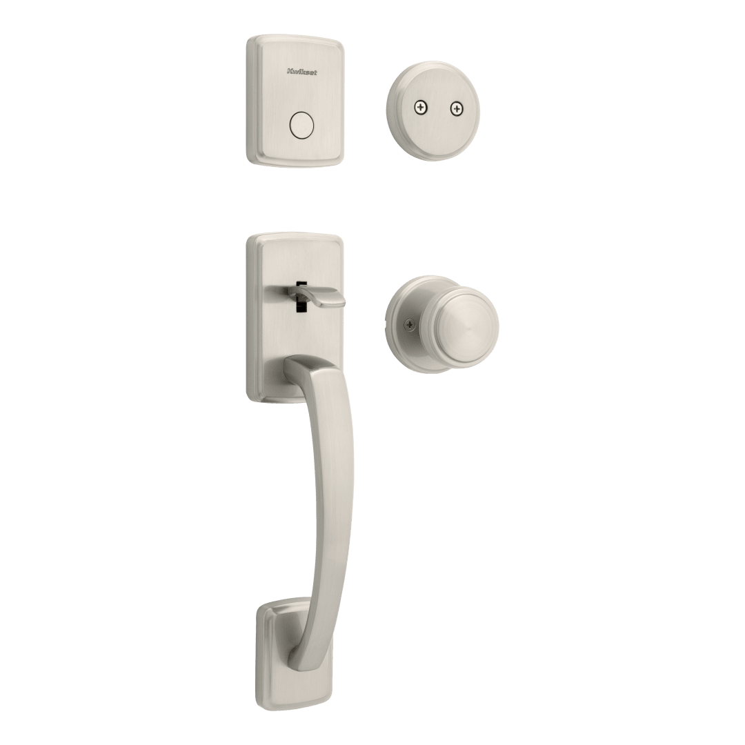 Brentford Dummy Door Handleset in Satin Nickel
