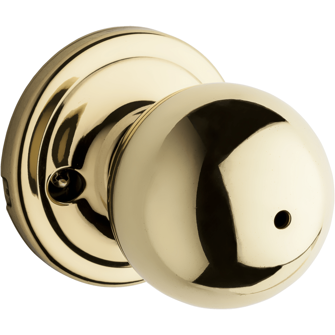 Circa Bed/Bath Knob in Polished Brass