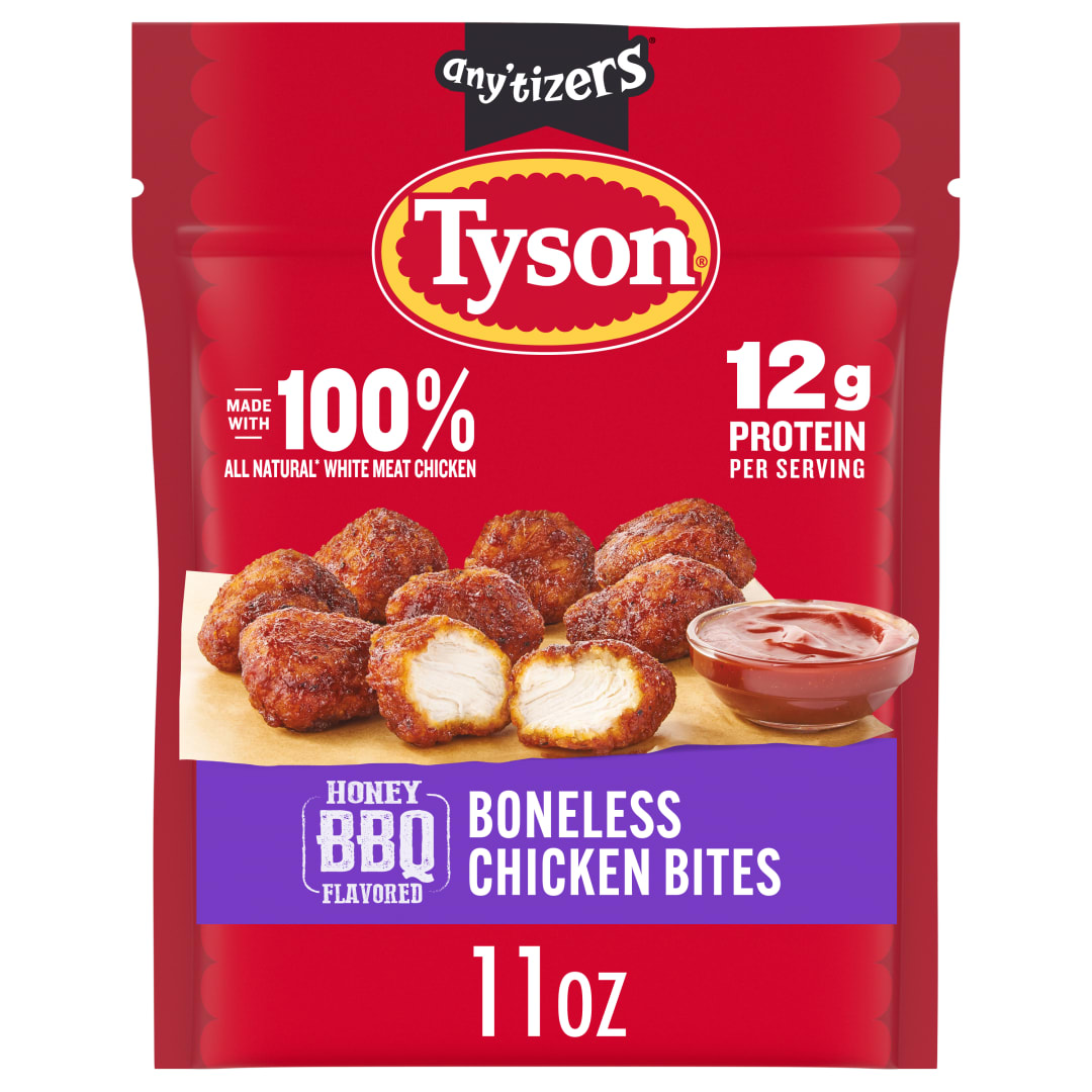 Tyson Any'tizers Frozen Sweet BBQ Flavored Boneless Chicken Bites, 11 oz